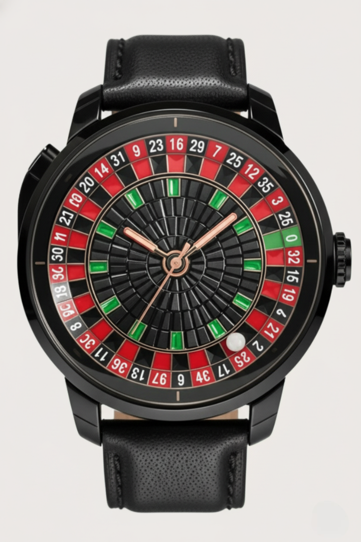 Casino Series Black Roulette Automatic Watch – Noir Wheel Edition - (41018894)