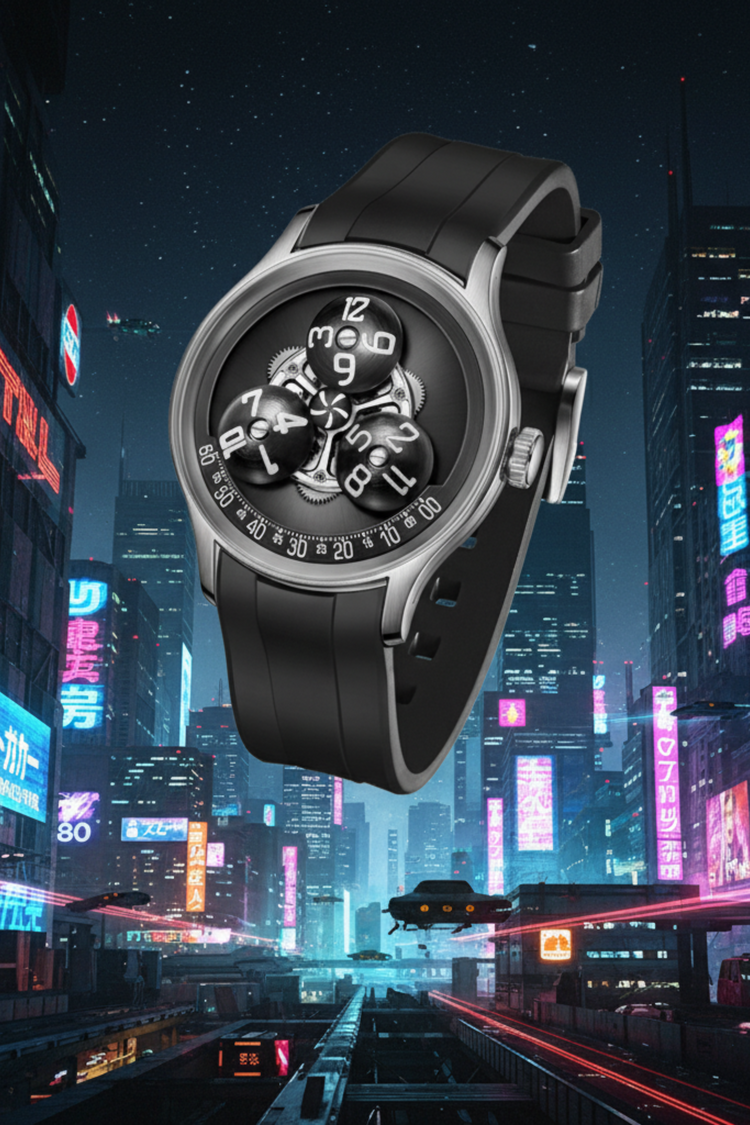 Trisphere Orbit | Black Mechanical Sculpture Edition Watch