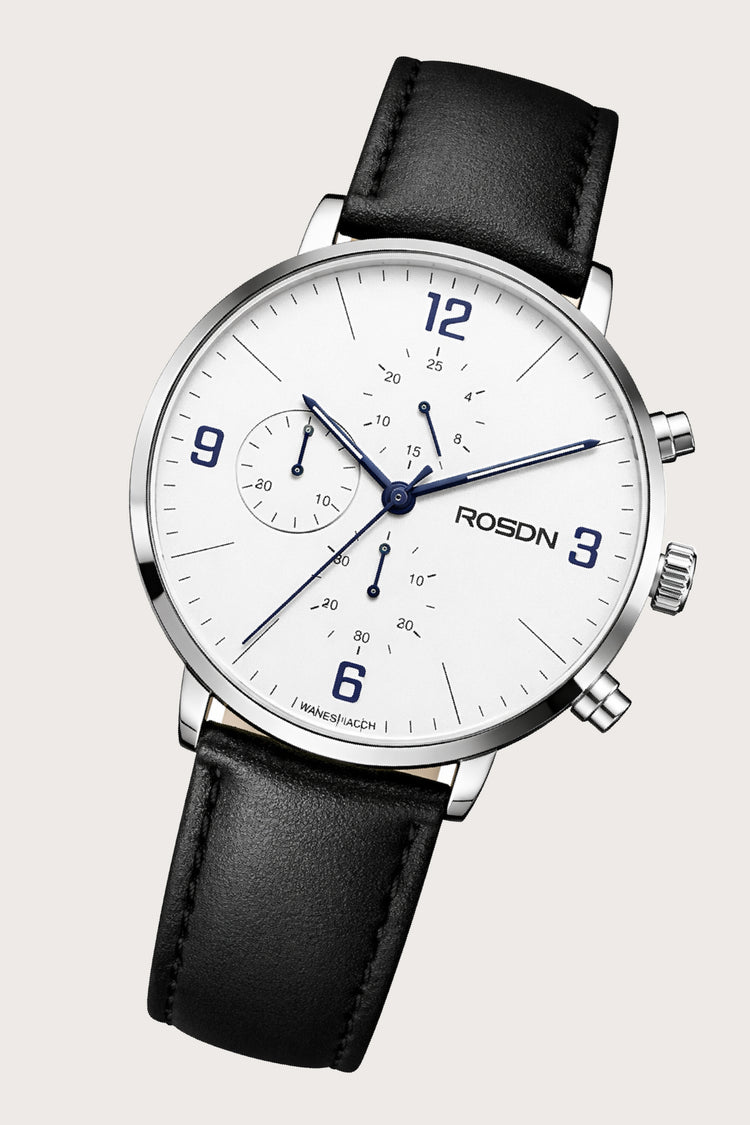 Heritage Timer | Black White Quartz Movement Watch