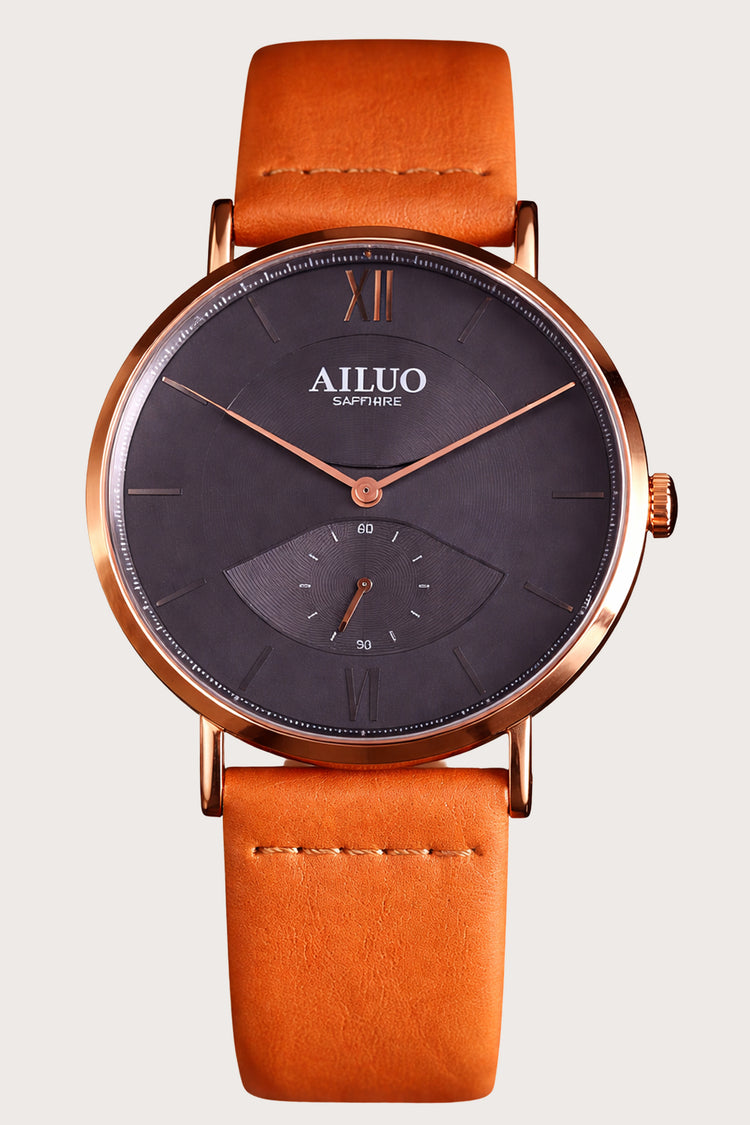 Amber Noir | Ailuo Orange Copper Mechanical Watch