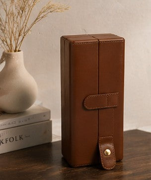 Zivanche Trivio 3-Slot Watch Brown Roll Case
