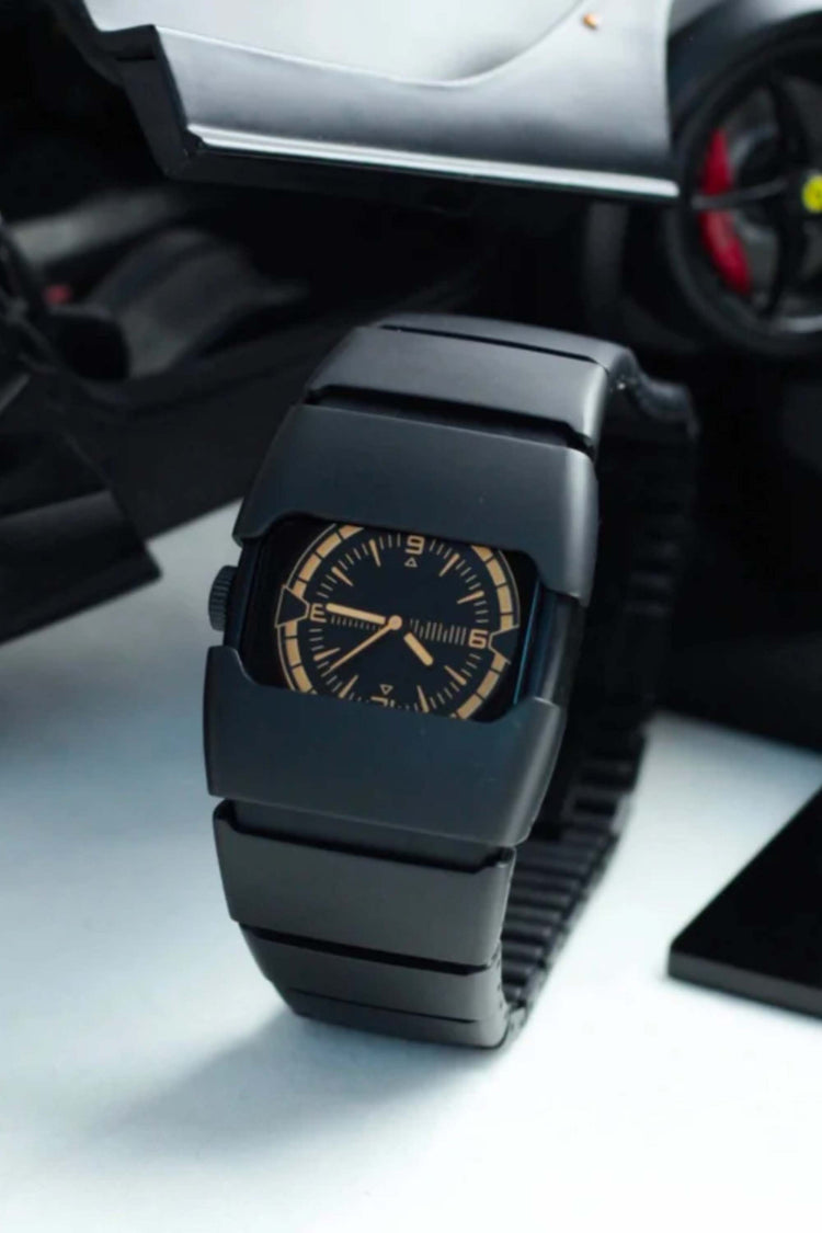 Lumin | Black Peach Dial Watch