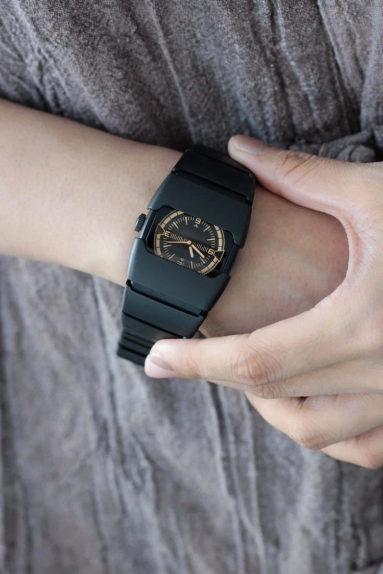 Lumin | Black Peach Dial Watch