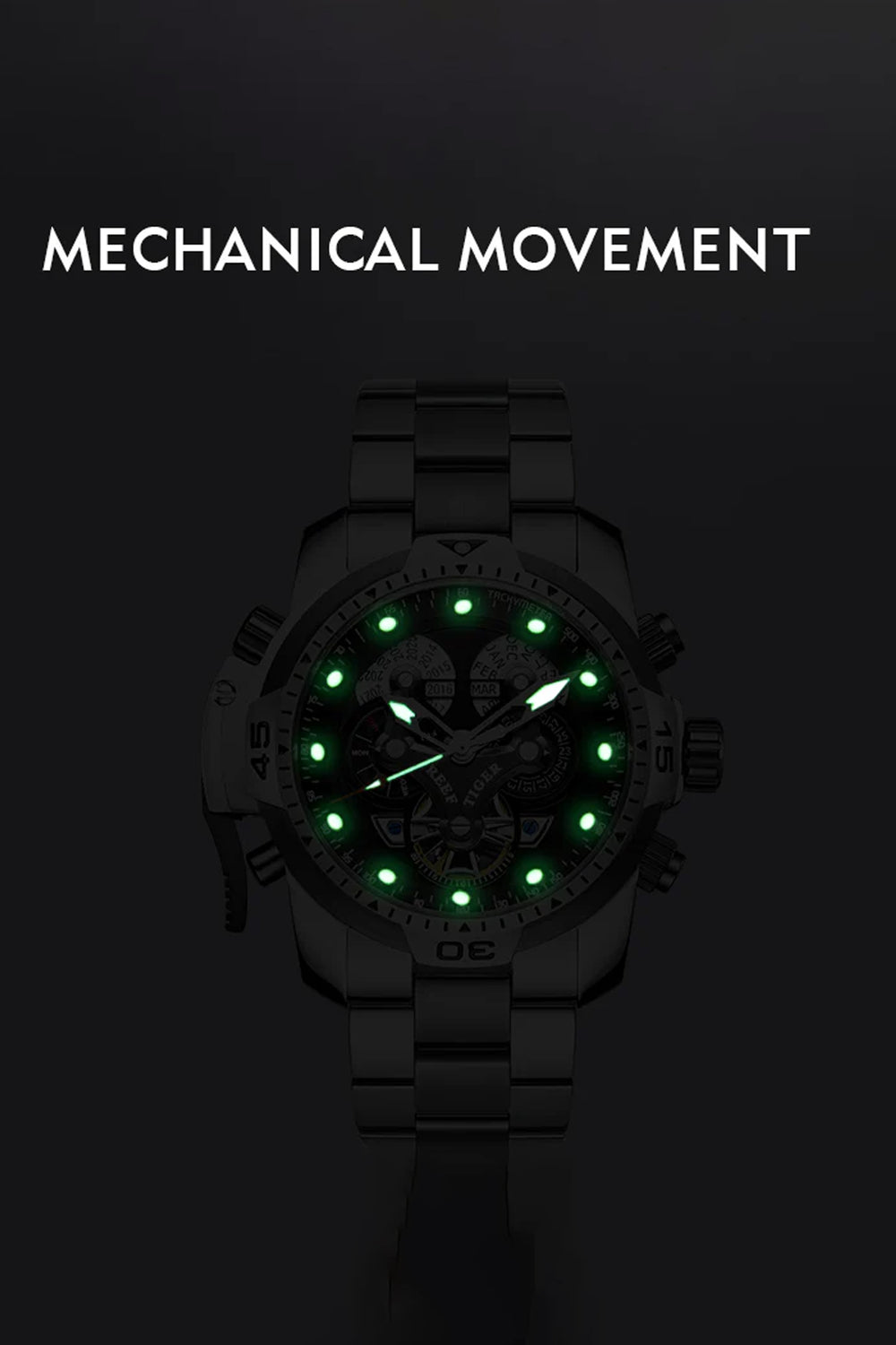 Reef Tiger | Golden Black  Mechanical Watch (44222619)