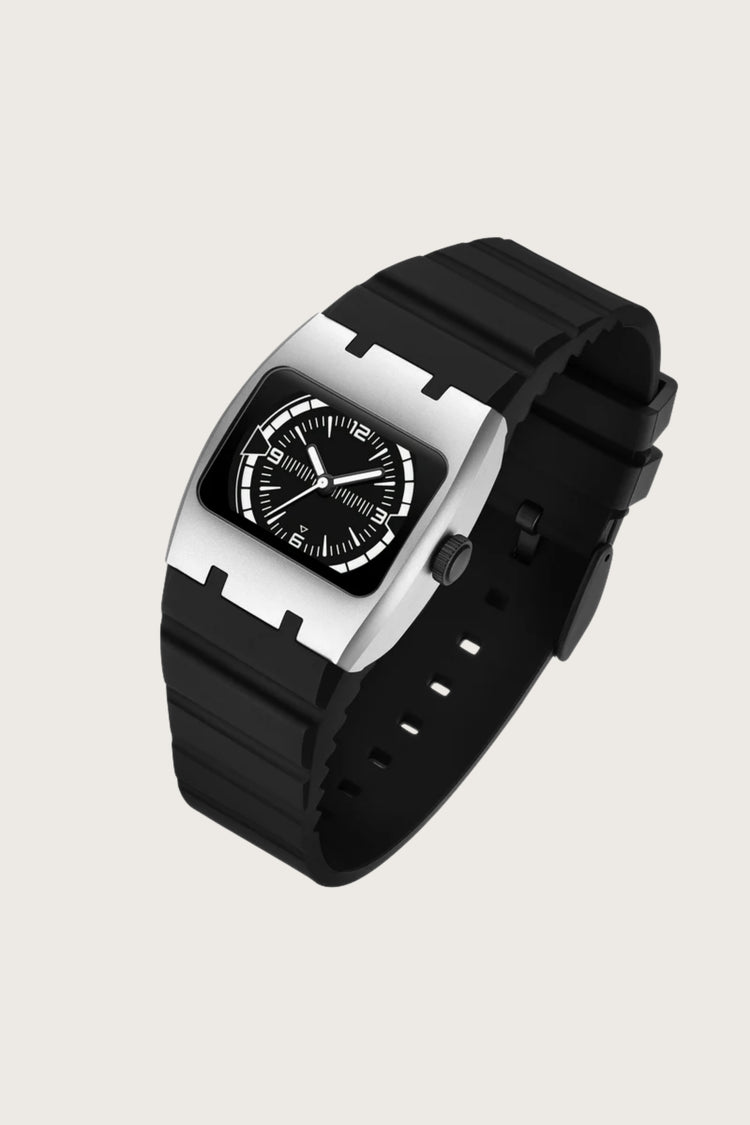 Armor Grid | Black White Dial Watch