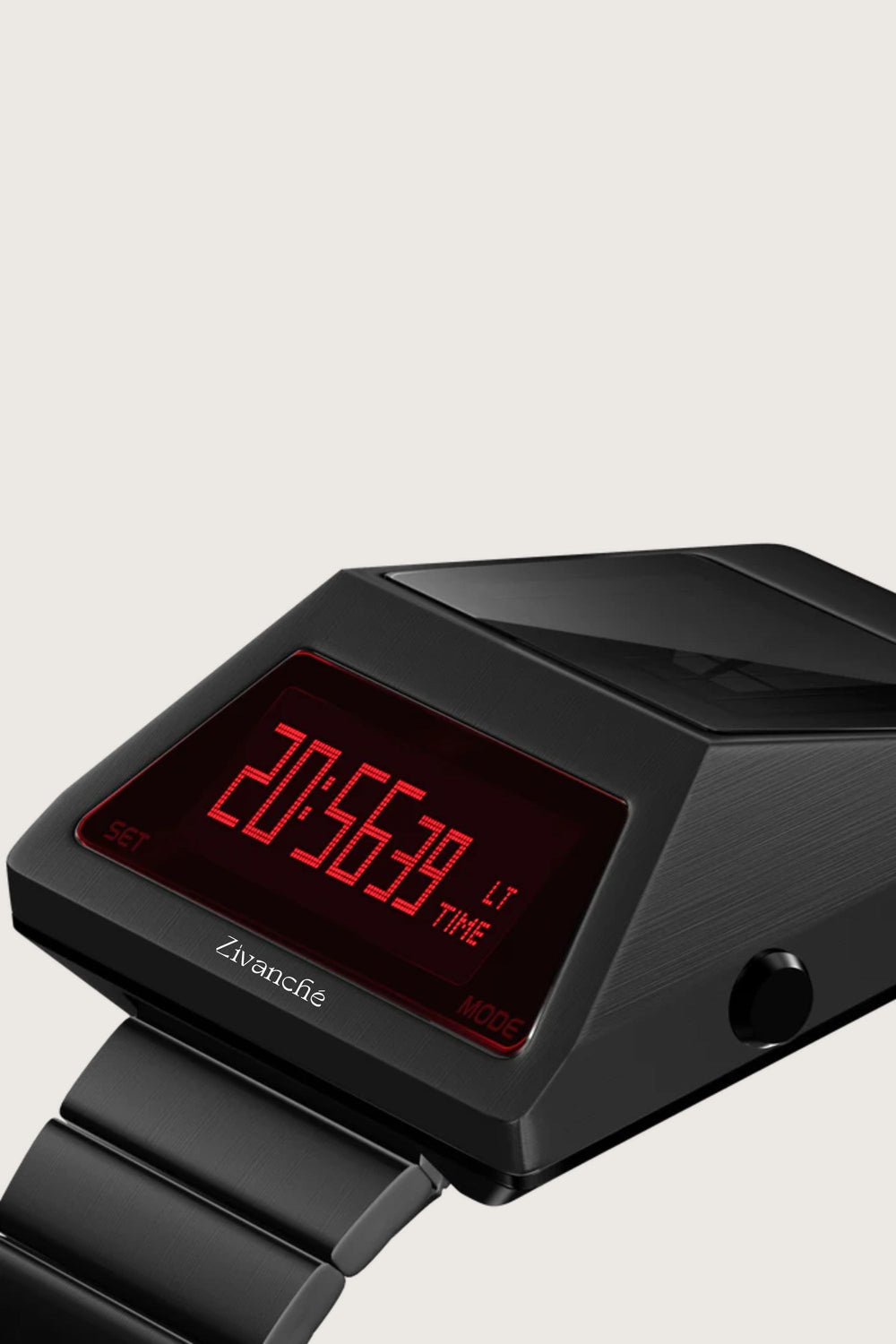 Moon Rover | Black Metallic Red Digital watch