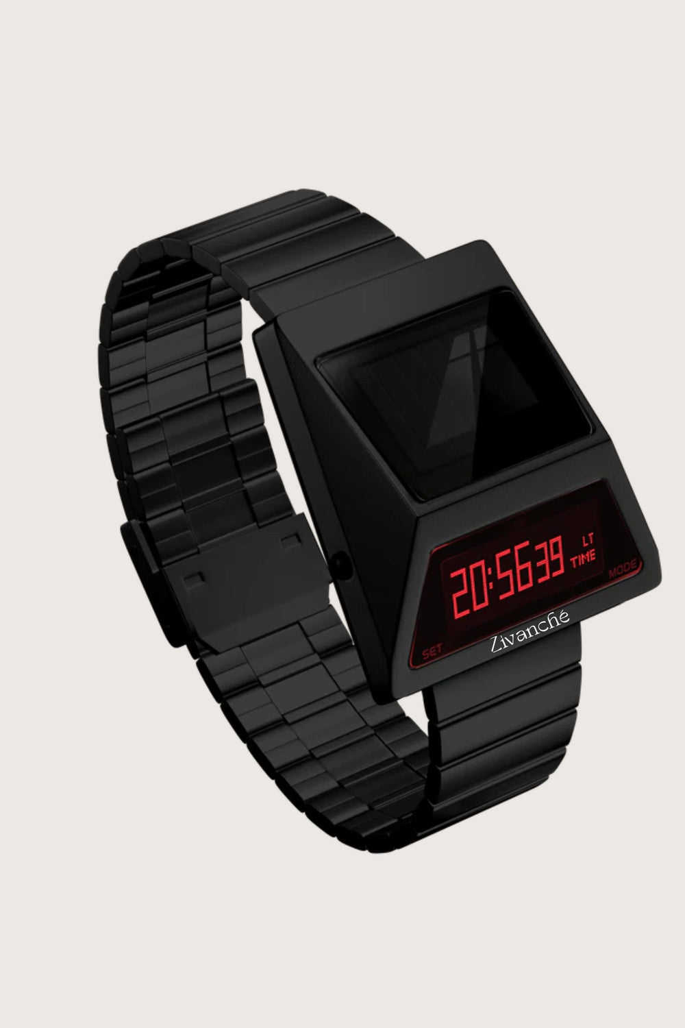 Moon Rover | Black Metallic Red Digital watch