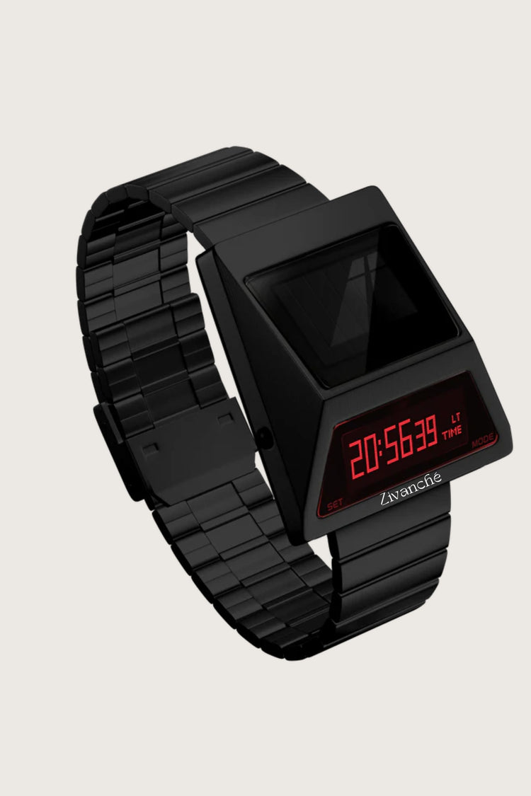 Moon Rover | Black Metallic Red Digital watch