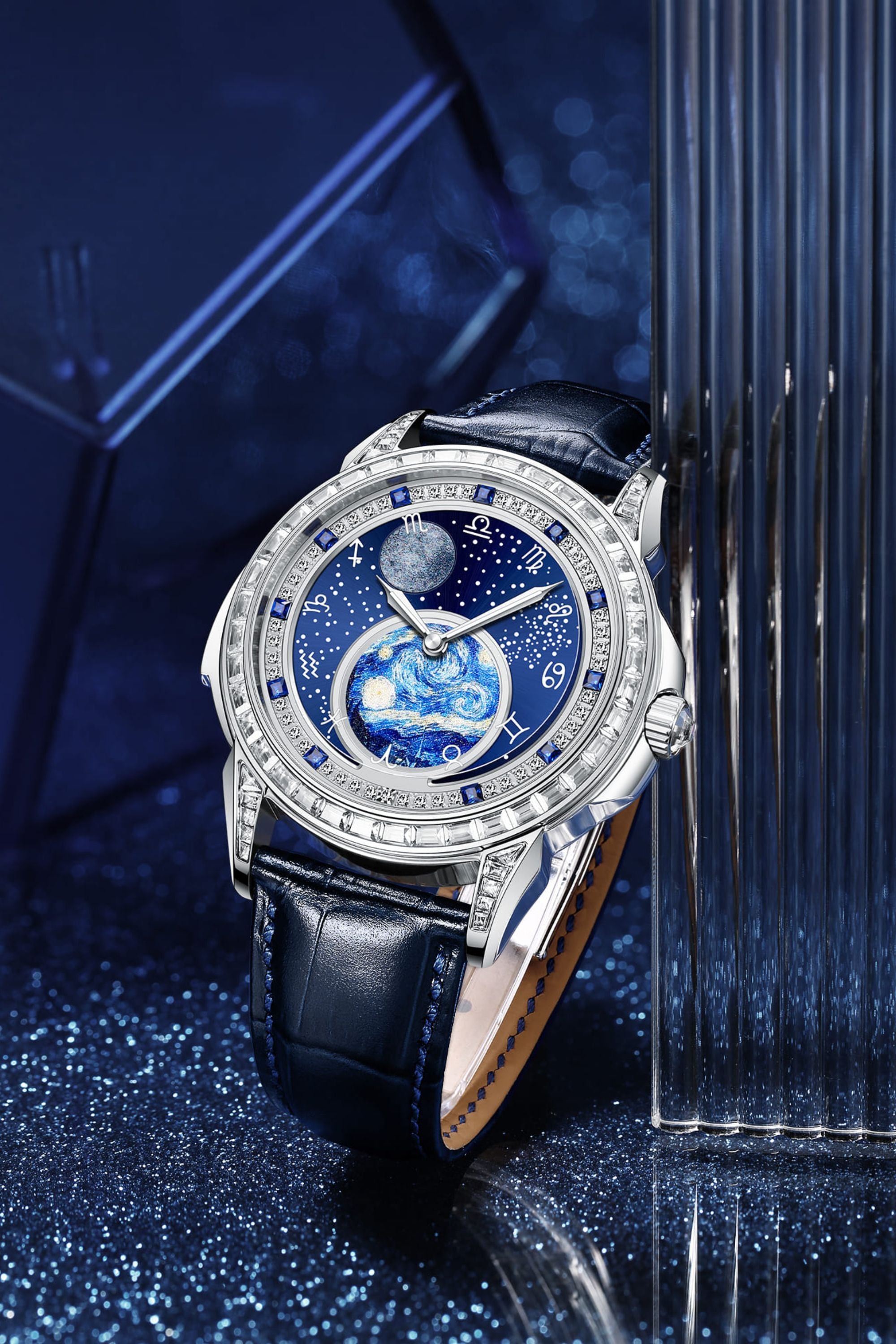 Zodiac Universe | Blue Silver Automatic Watch (ZIVROZOUNIBLU0127
