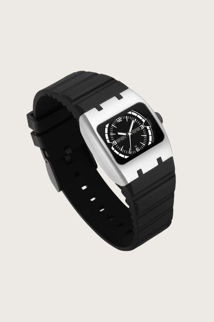 Armor Grid | Black White Dial Watch
