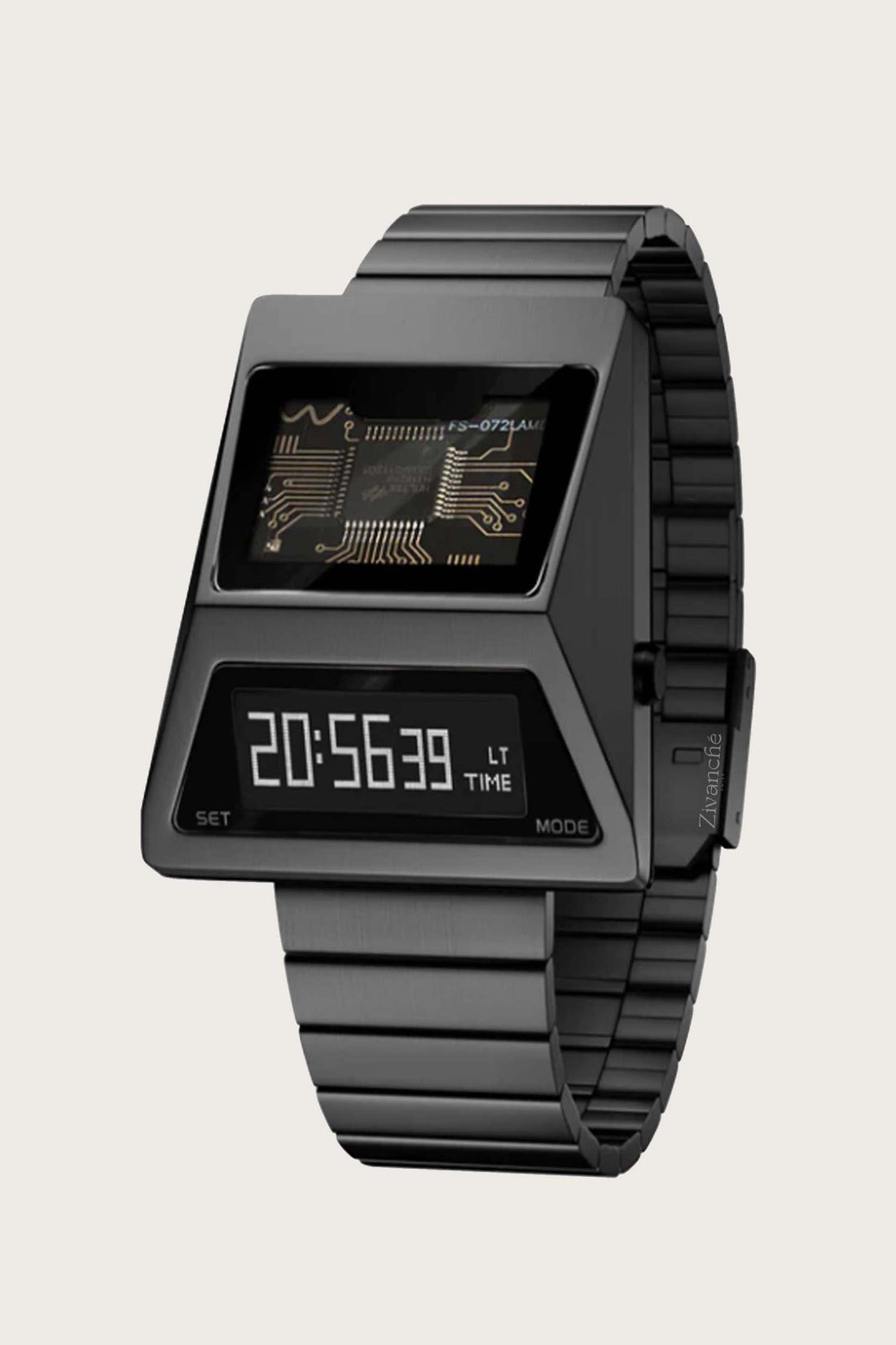 Cyber Watch | Metallic Grey Digital Watch - (40342605)