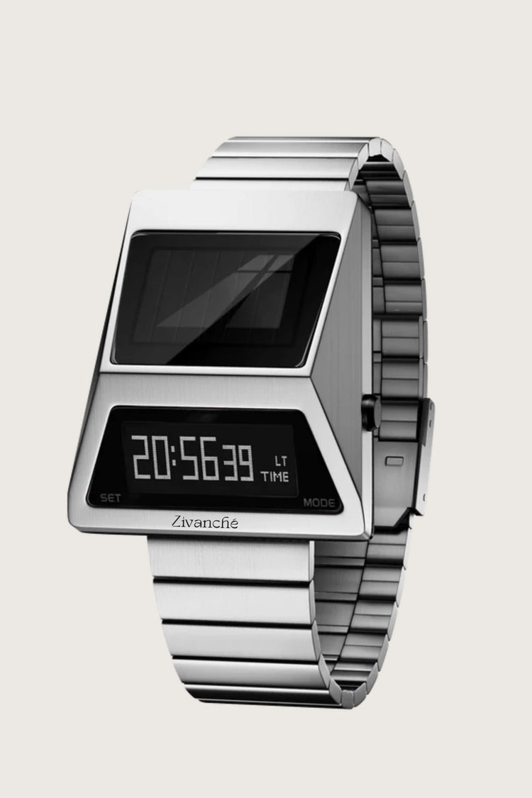 Moon Rover | Metallic Silver Digital watch