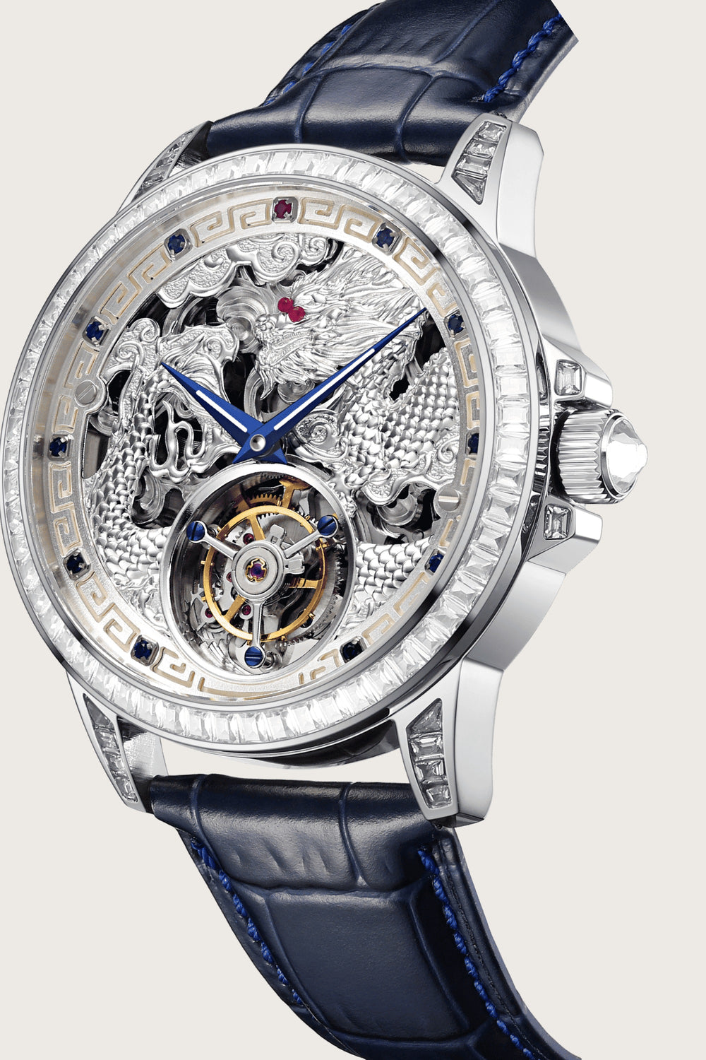 Master Series Zivanche Mclaro Edition The Supreme Ruler Watch with Butterfly Buckle-Real Rubies and Sapphires | Limited to 150 Pcs