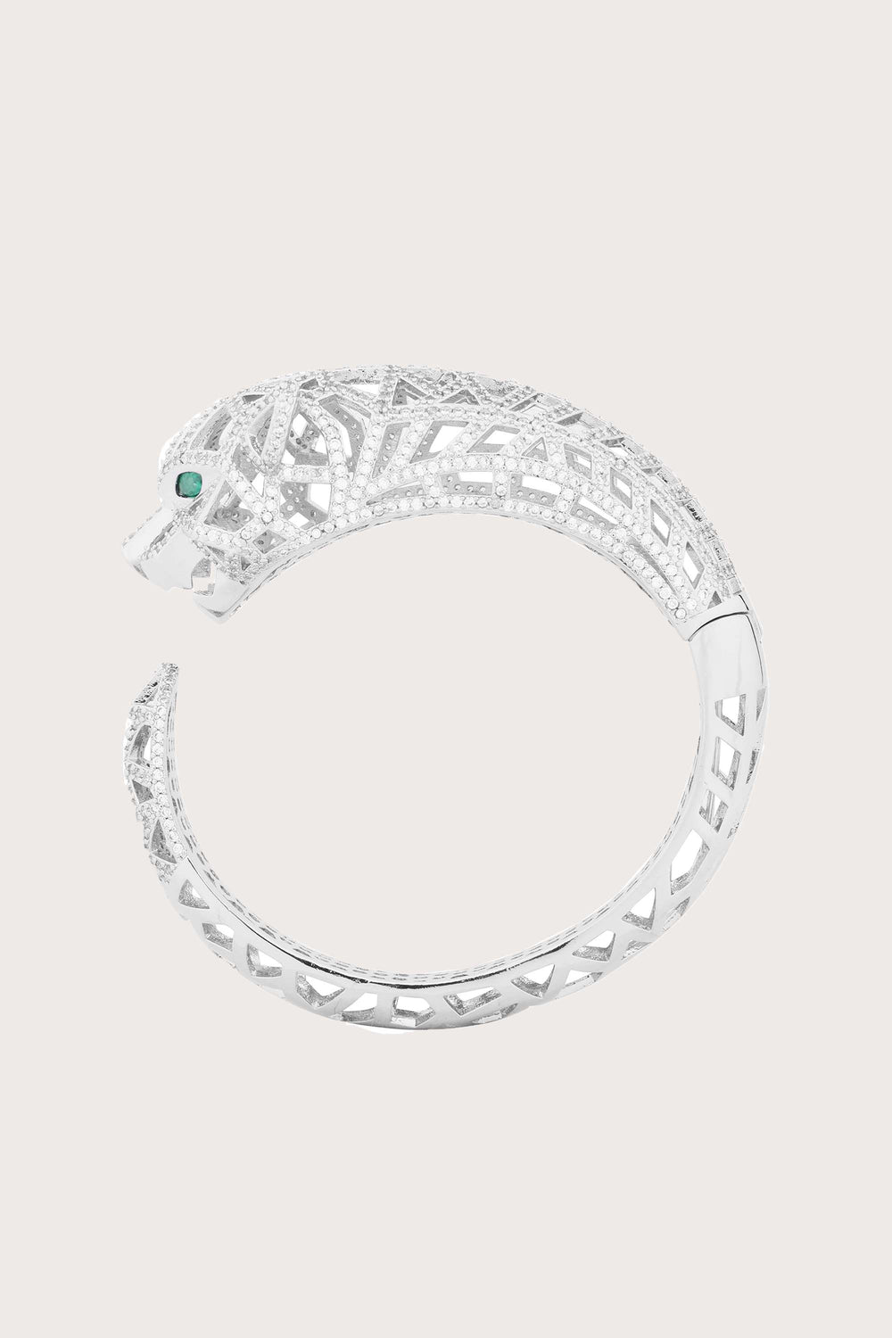 Shimmering Roar | Silver leopard Bracelet
