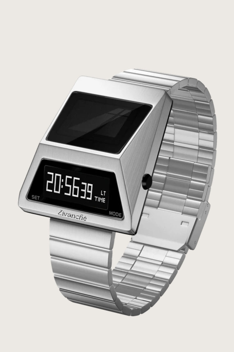 Moon Rover | Metallic Silver Digital watch