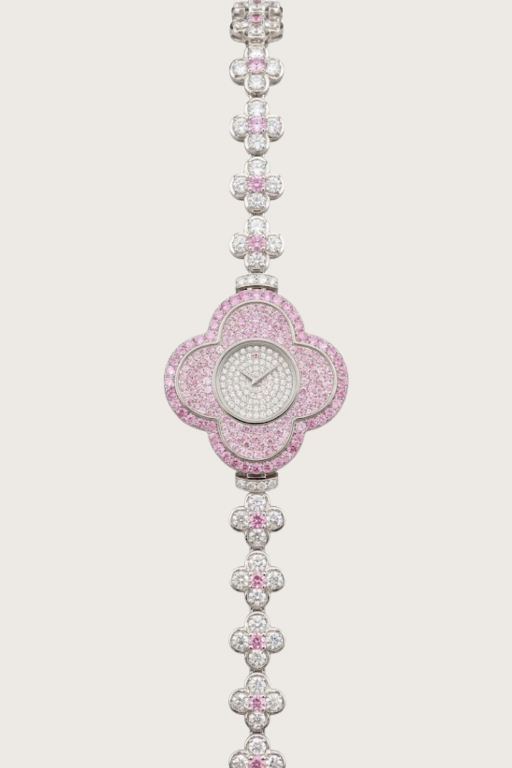 Blossom Royale Pink Diamond Floral Luxury Bracelet Watch for Women