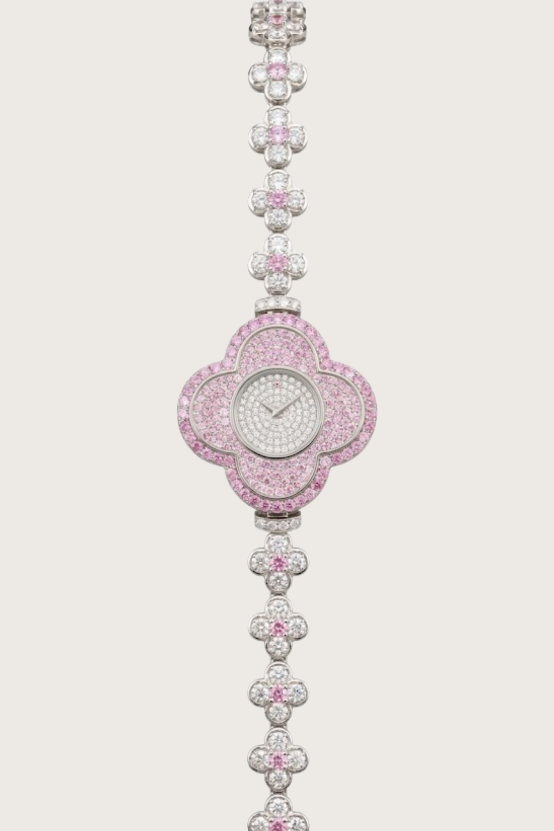 Blossom Royale Pink Diamond Floral Luxury Bracelet Watch for Women