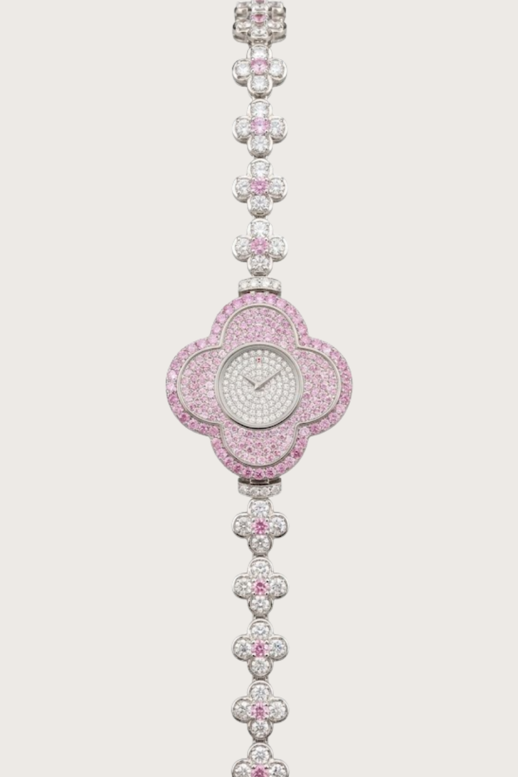 Blossom Royale Pink Diamond Floral Luxury Bracelet Watch for Women