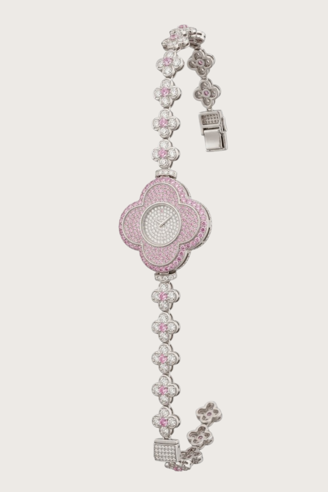 Blossom Royale Pink Diamond Floral Luxury Bracelet Watch for Women