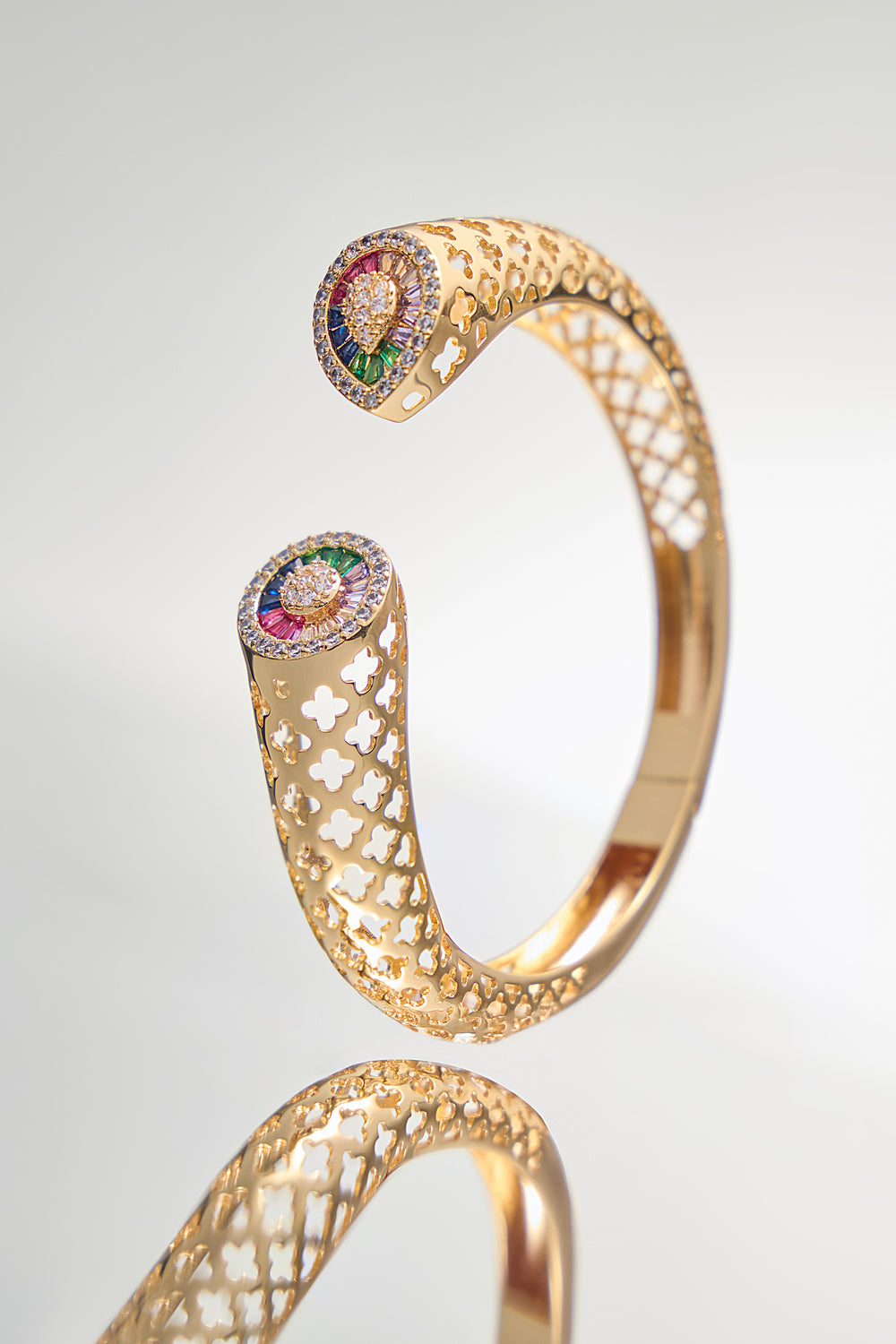 Gilded Spectrum | Diamond Braided Bracelet