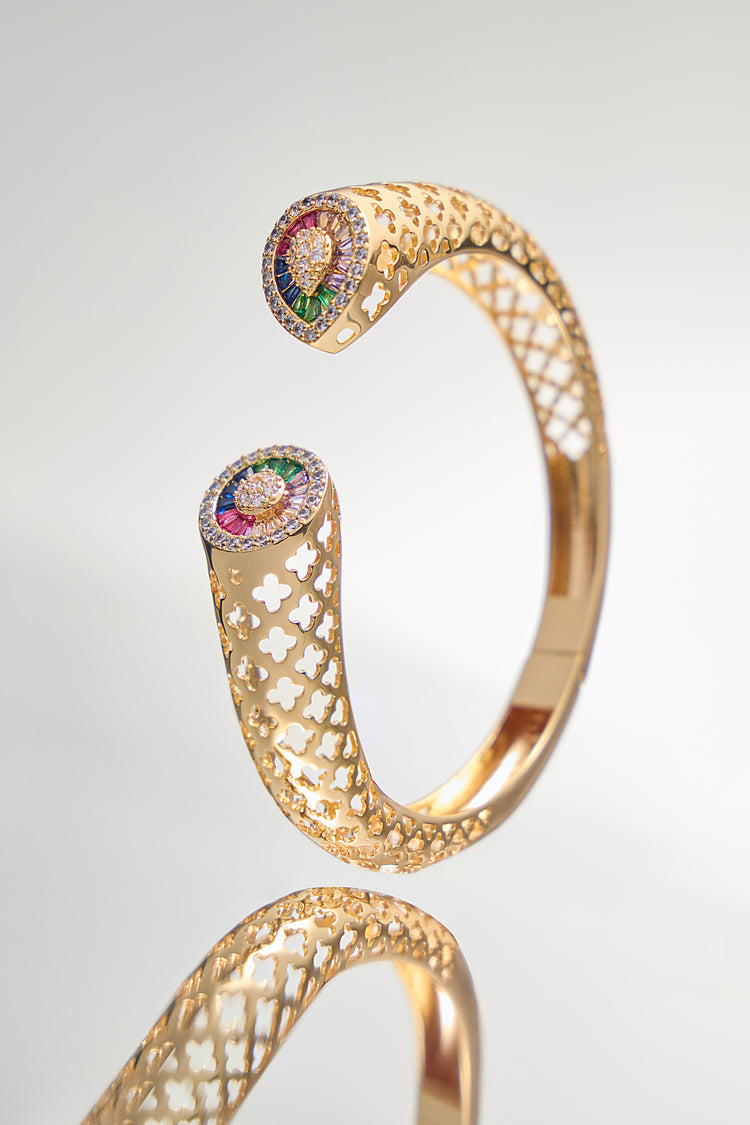 Gilded Spectrum | Diamond Braided Bracelet