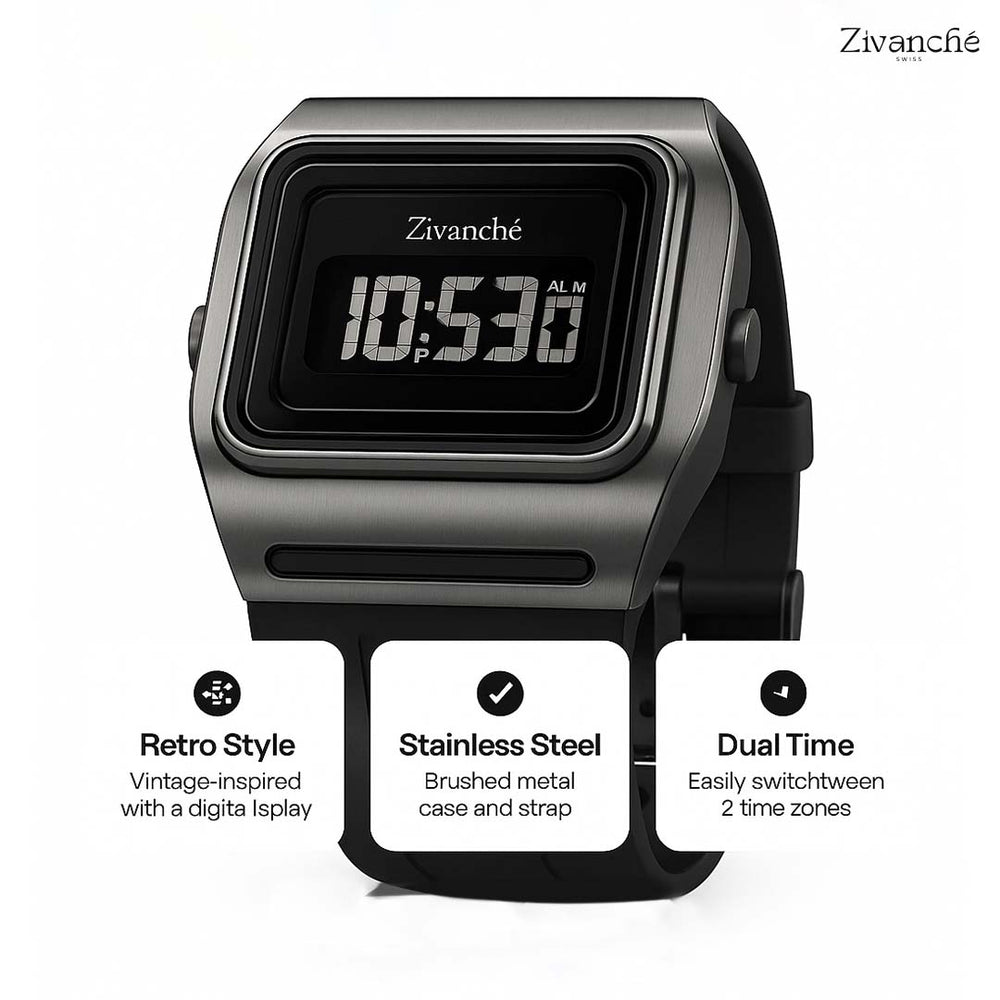Rotary | Black Silver Digital Watch (44219697)