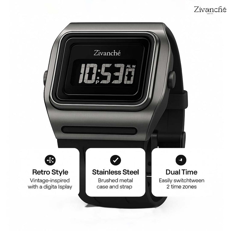 Rotary | Black Silver Digital Watch (44219697)