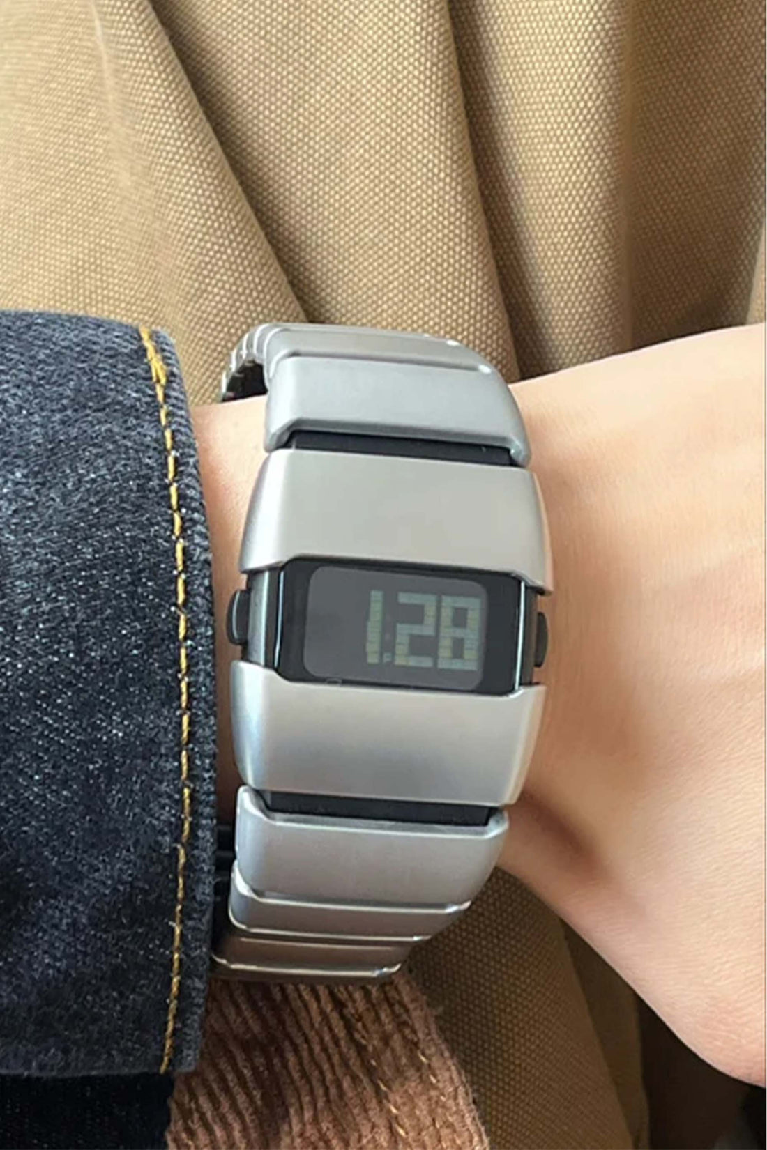 Turbo | Metallic Silver Digital Watch - (ZIVRETBMTSLVDIG0029)
