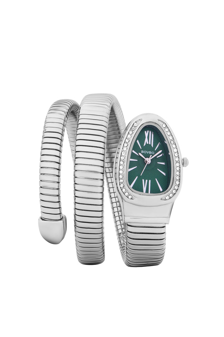 Silver Green Serpenti Watch