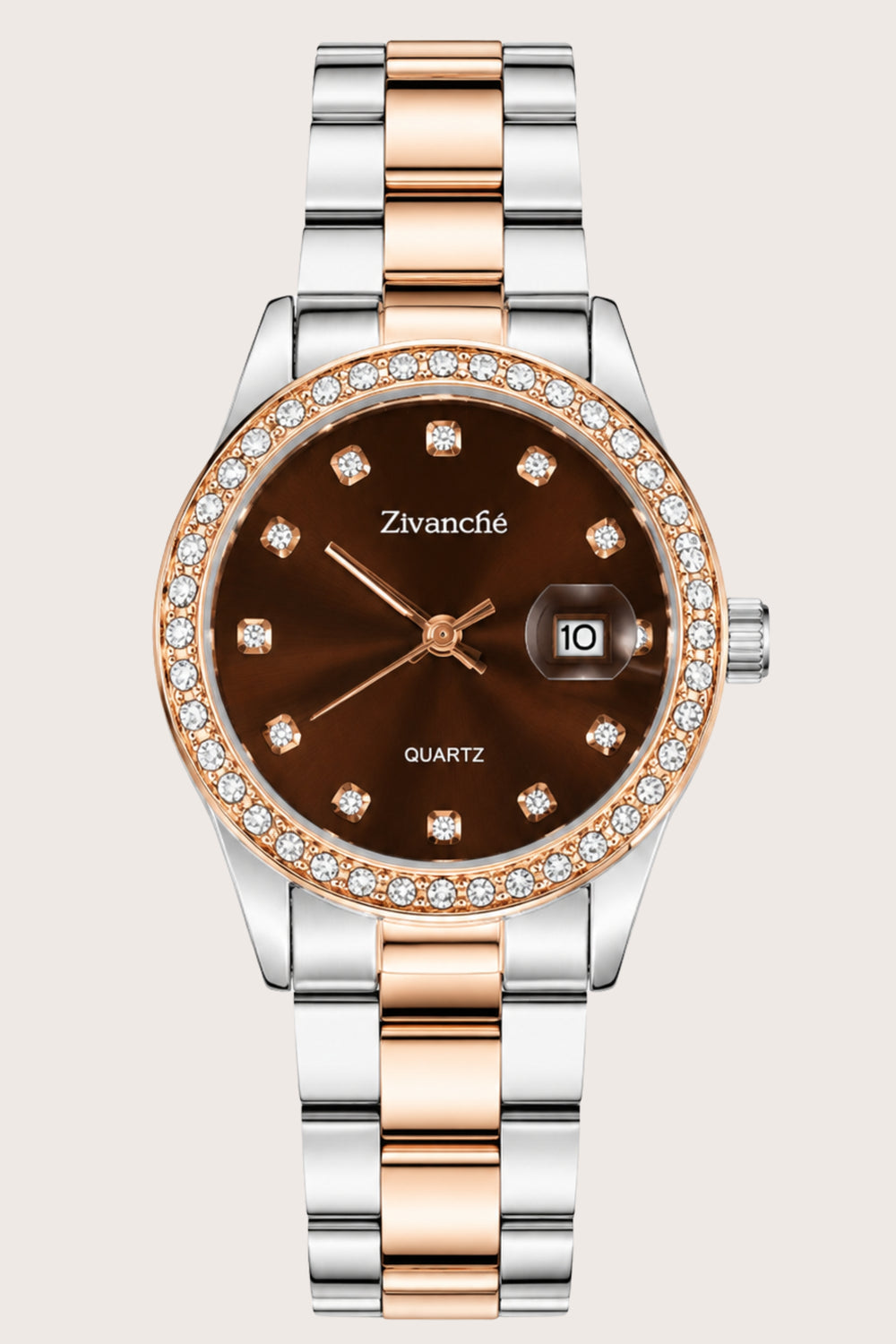 Stellar Grace Cocoa Golden Silver Quartz Edition watch