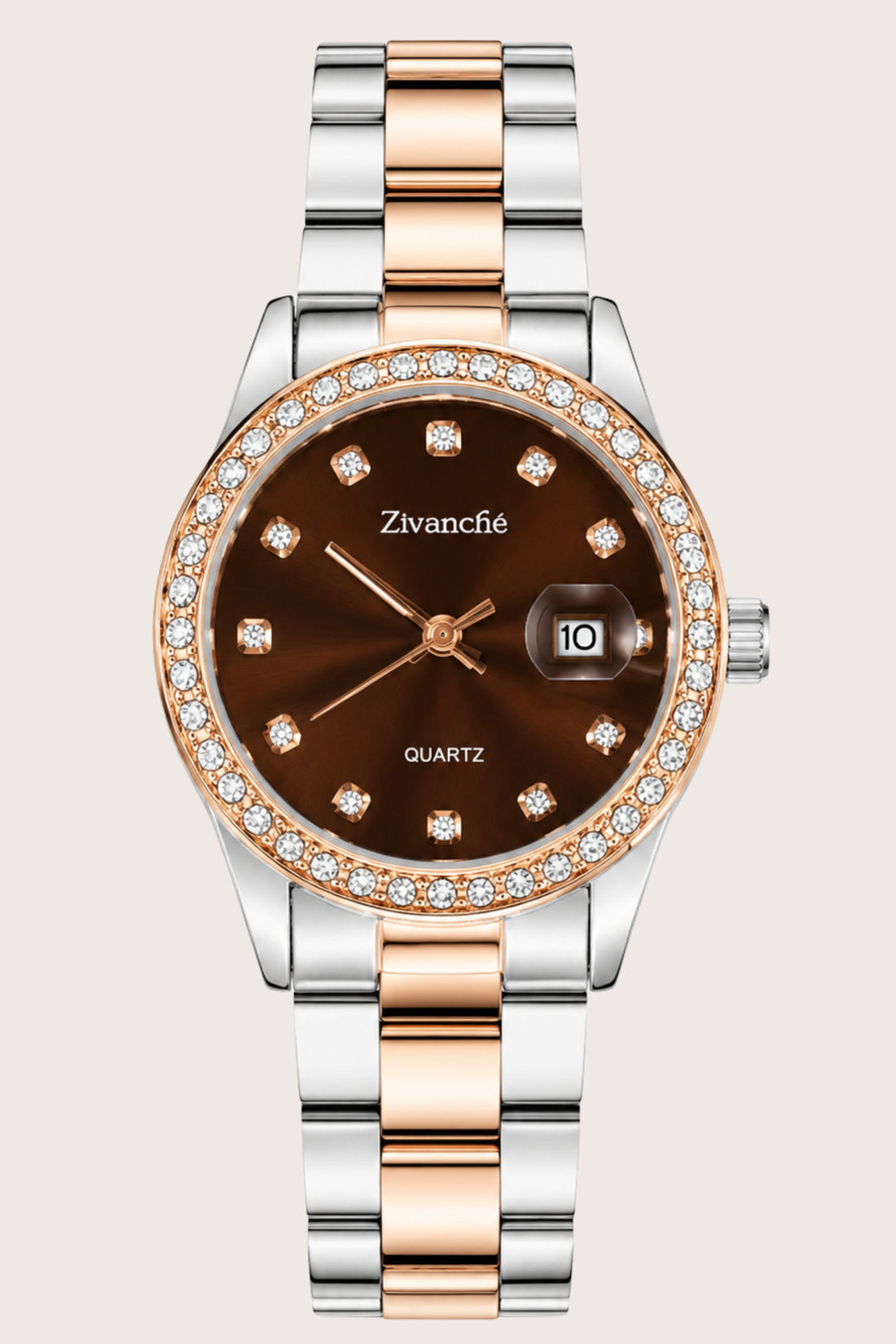 Stellar Grace Cocoa Golden Silver Quartz Edition watch