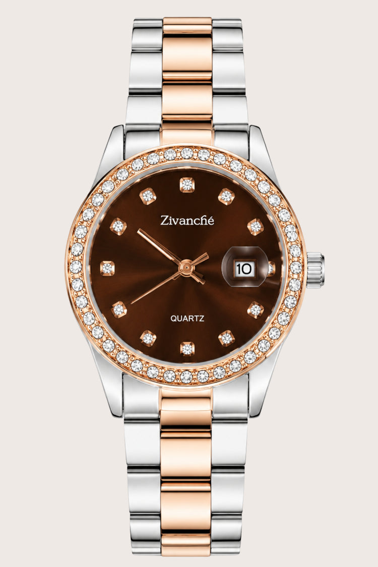 Stellar Grace Cocoa Golden Silver Quartz Edition watch