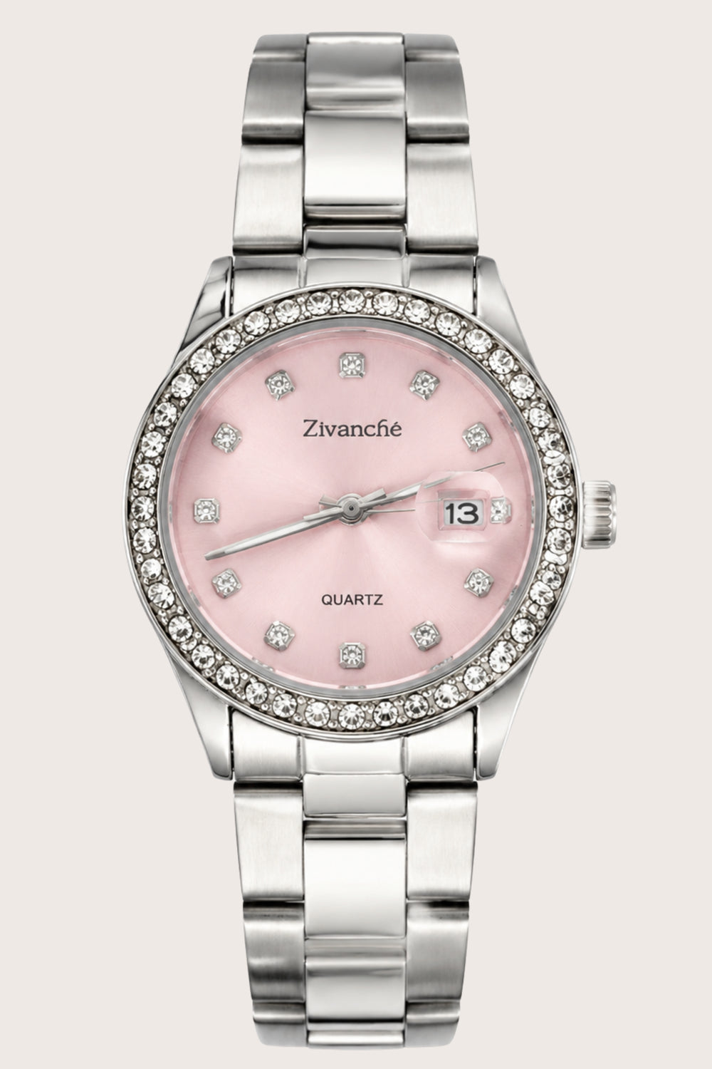 Stellar Grace Silver Pink Diamond Quartz edition Watch (44580767)