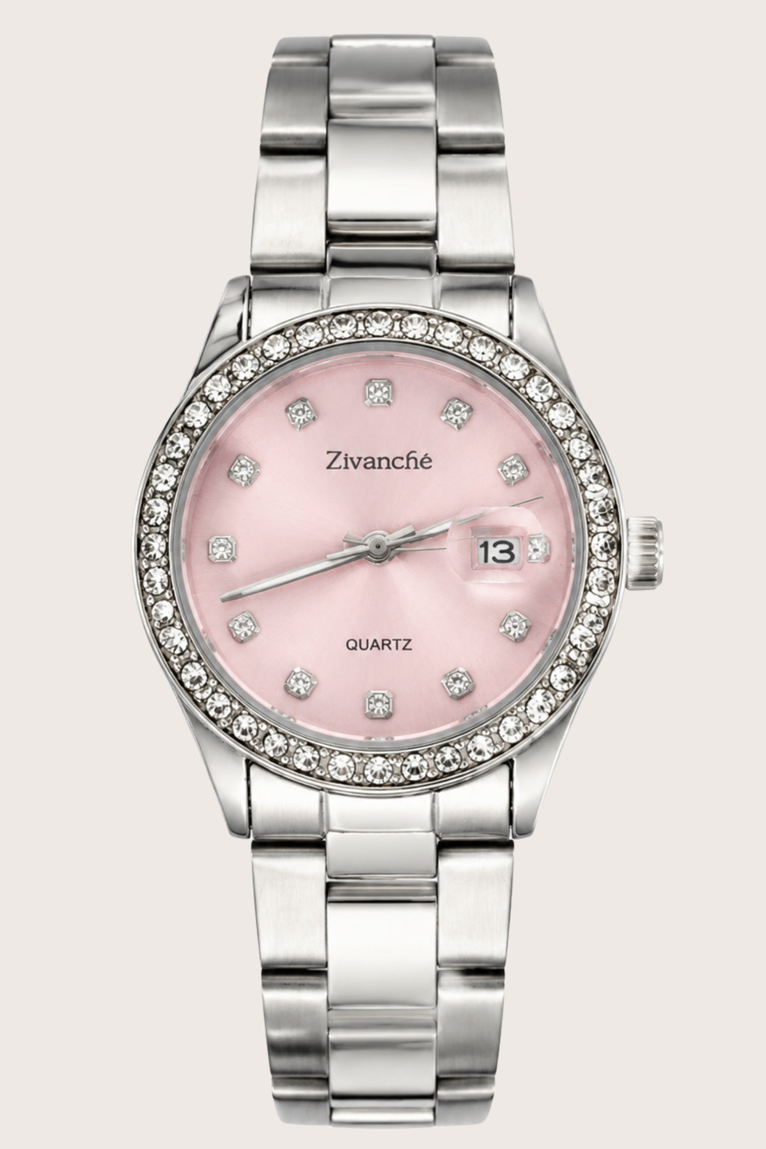 Stellar Grace Silver Pink Diamond Quartz edition Watch (44580767)