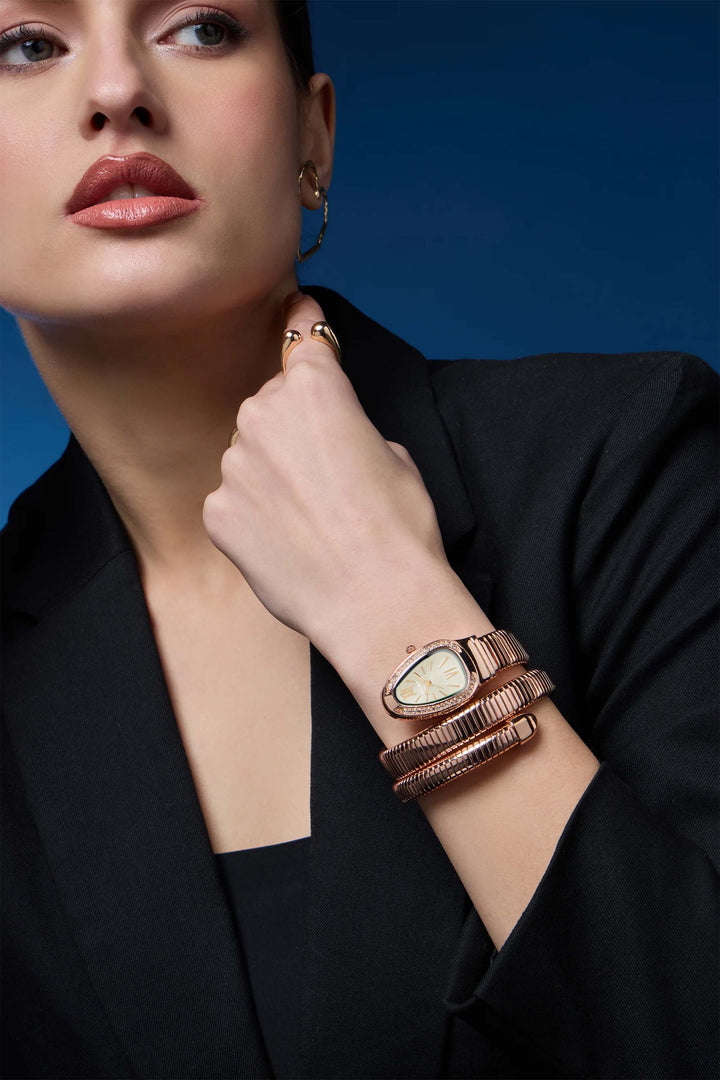Le Serpent | Golden Cream Serpenti Watch