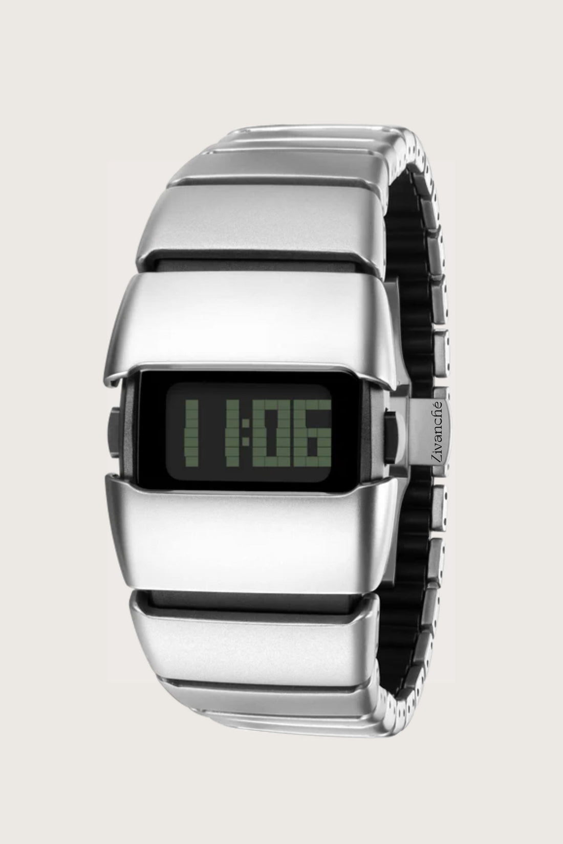 Turbo | Metallic Silver Digital Watch - (ZIVRETBMTSLVDIG0029)
