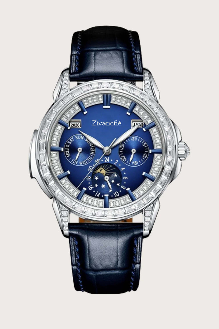 Astronaut Orbital Precision | Celestial Blue Dial Fully Automatic Watch Infinite Universe Series |A Mclaro Edition Watch (ZIVROAOPBLU0139)