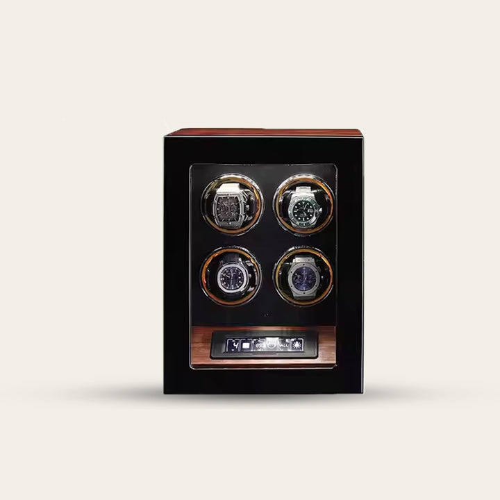 ZIVANCHE Luxury Wooden Watch Winder With LCD Touch Screen - 4 Epitopes