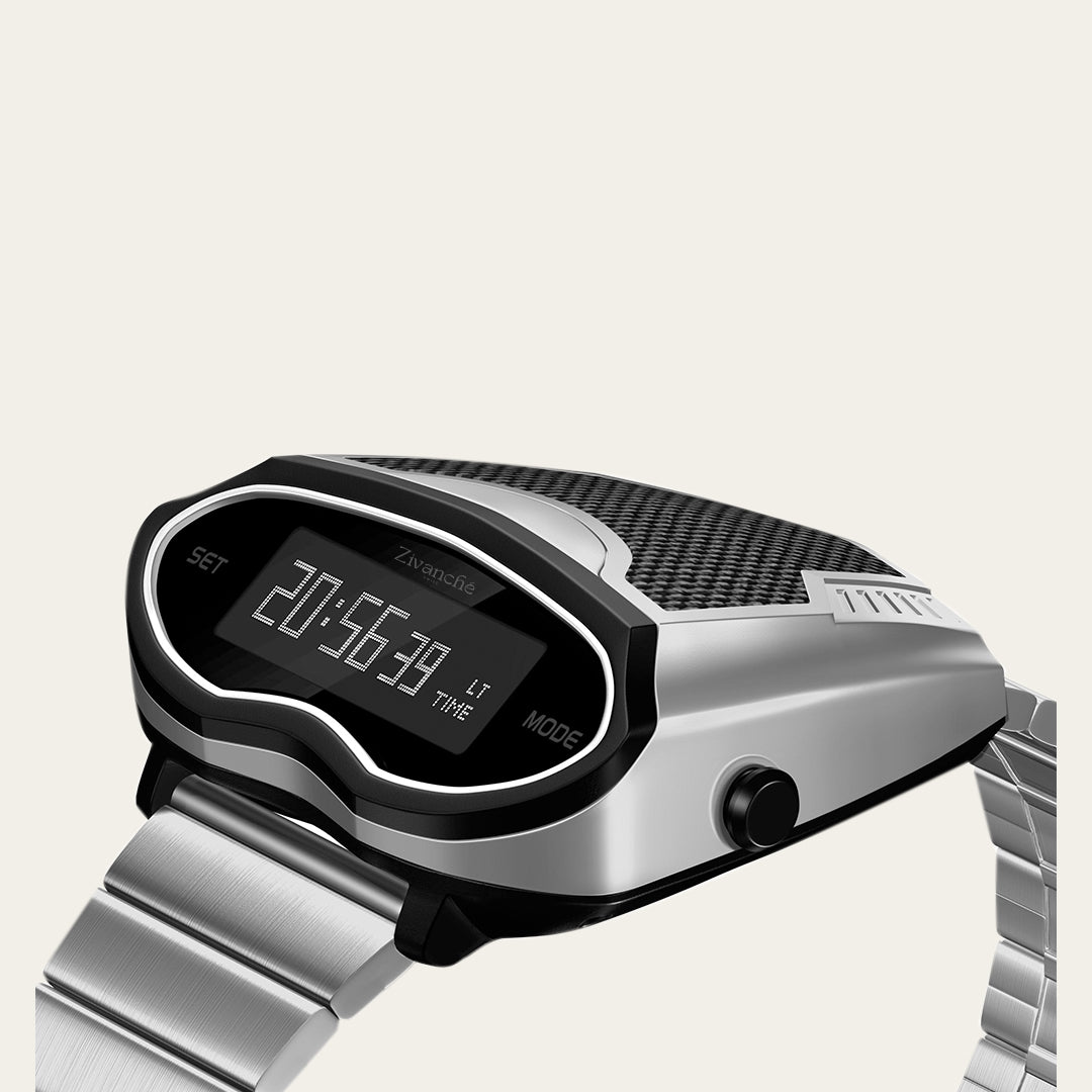 Rebscyan | Silver Digital Watch