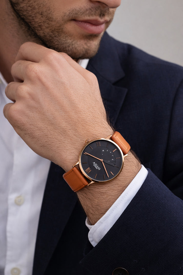 Amber Noir | Ailuo Orange Copper Mechanical Watch