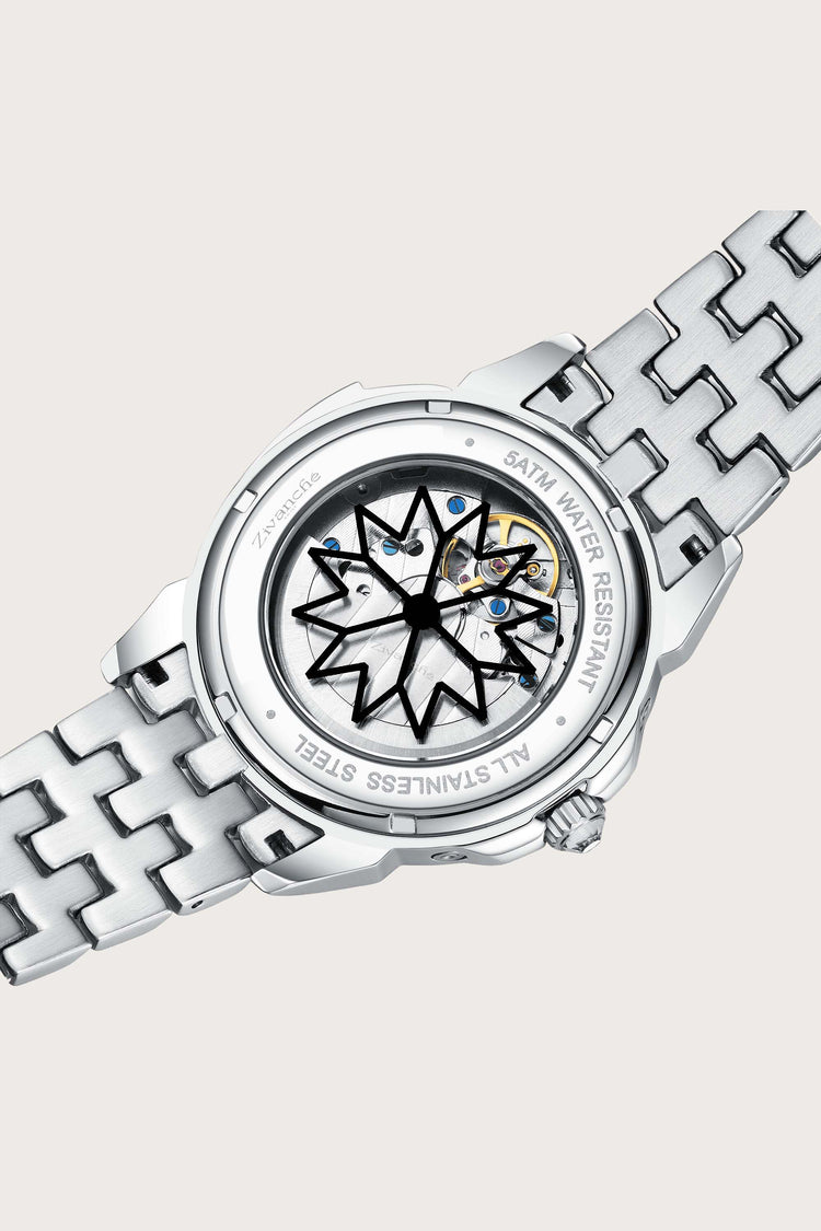 Sirius | Silver Blue Diamond Automatic Watch (43014175)