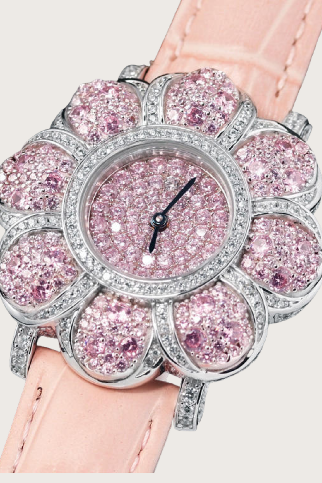 Zivanche Blossom Halo Pink Crystal Luxury Watch