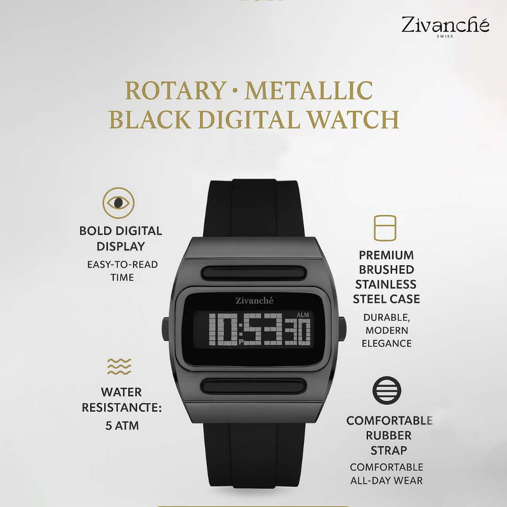 Rotary | Metallic Black Digital Watch - (42637483)