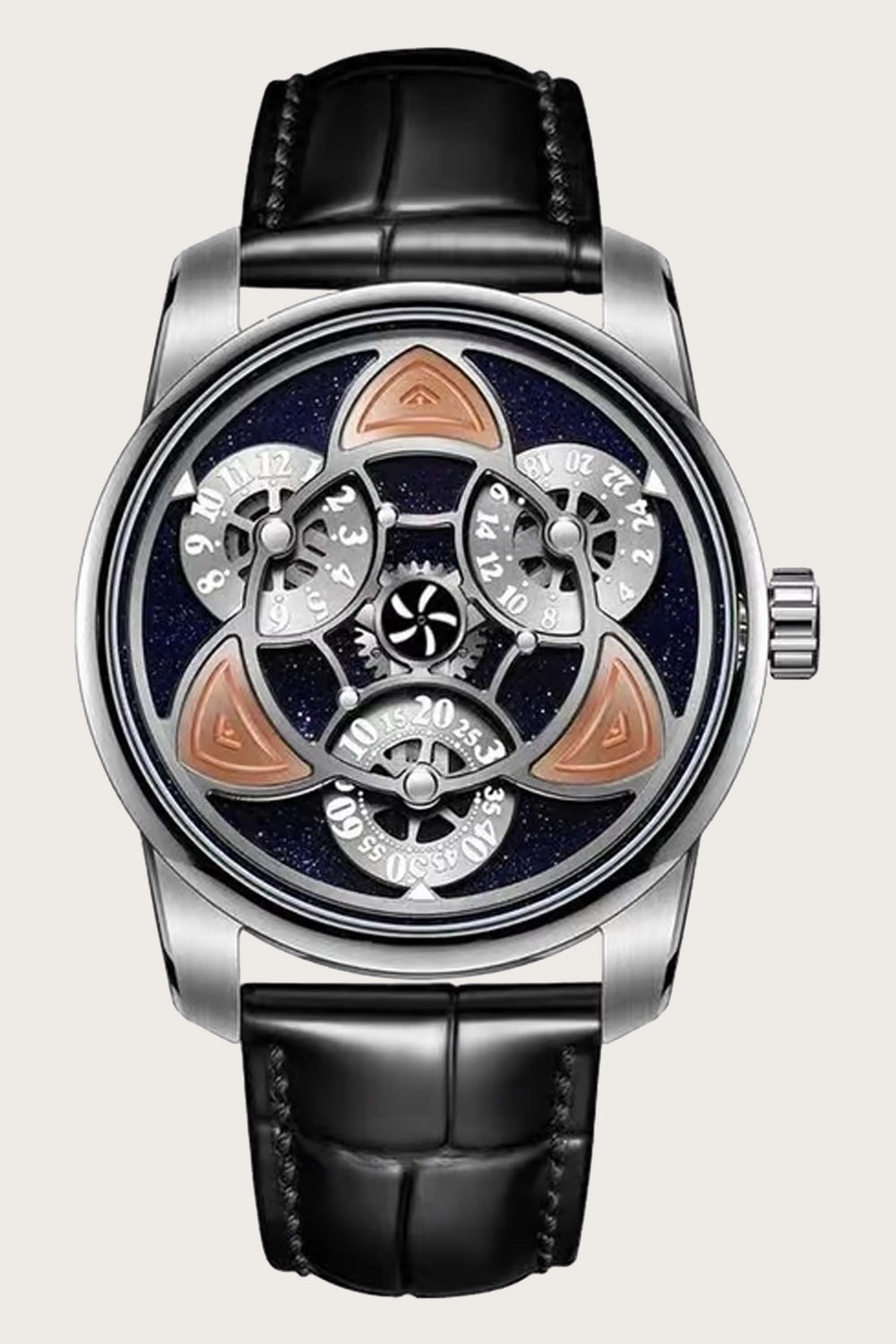 Orbital Chronos | Black Silver Mechanical Watch