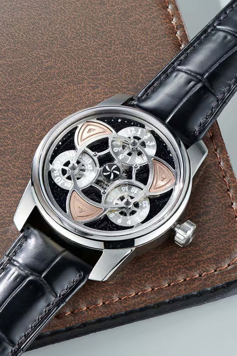 Orbital Chronos | Black Silver Mechanical Watch