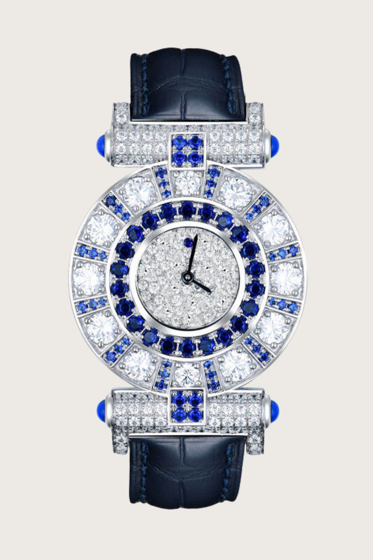 Zivanche Royal Sapphire Halo Diamond Watch