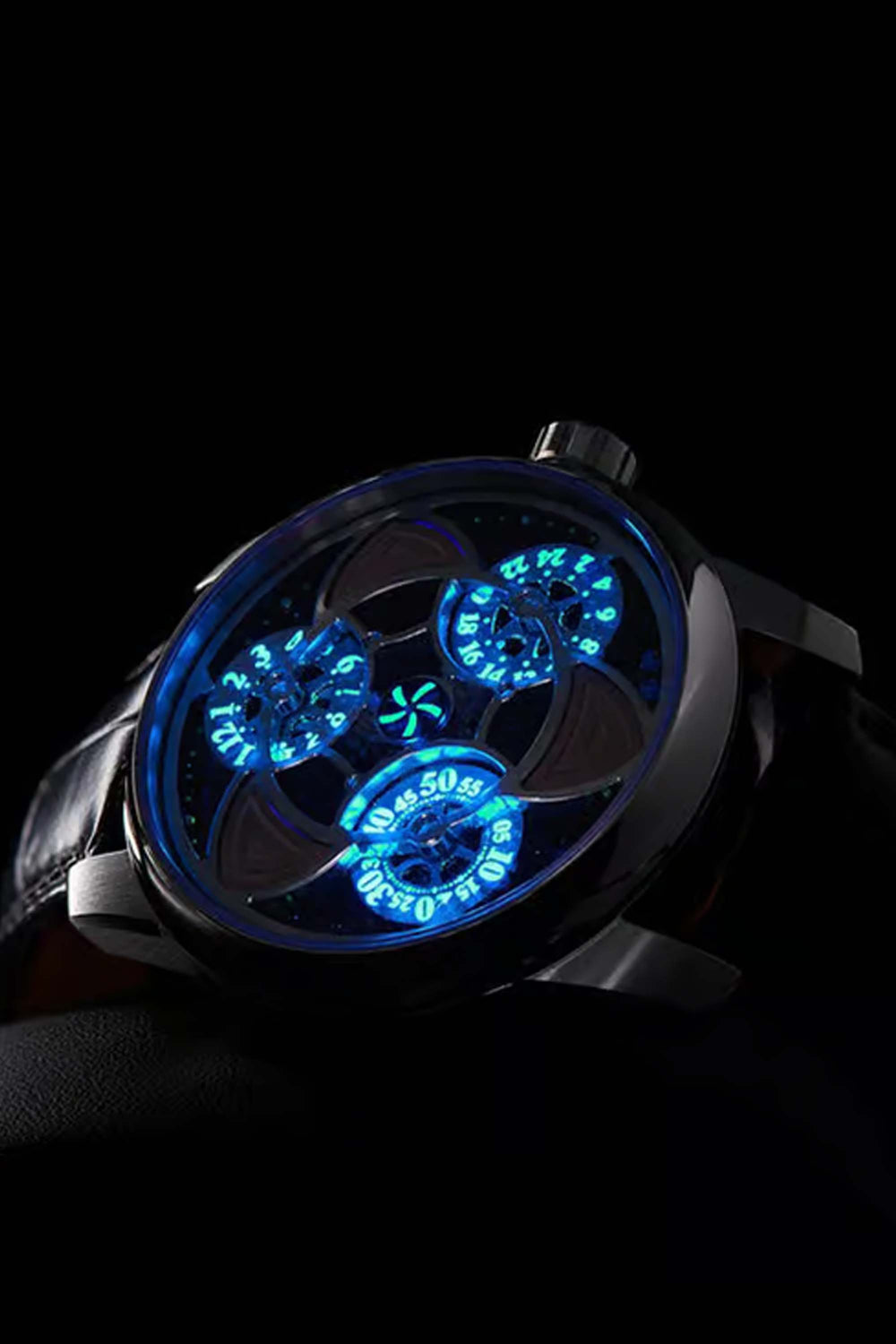 Orbital Chronos | Black Silver Mechanical Watch