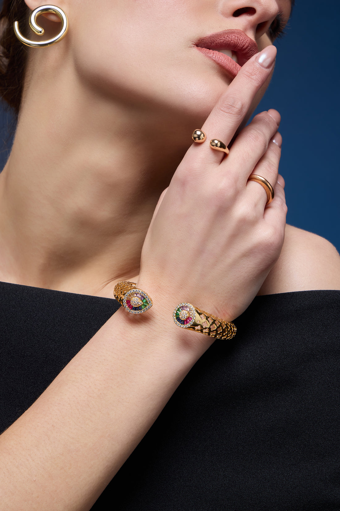 Gilded Spectrum | Diamond Braided Bracelet