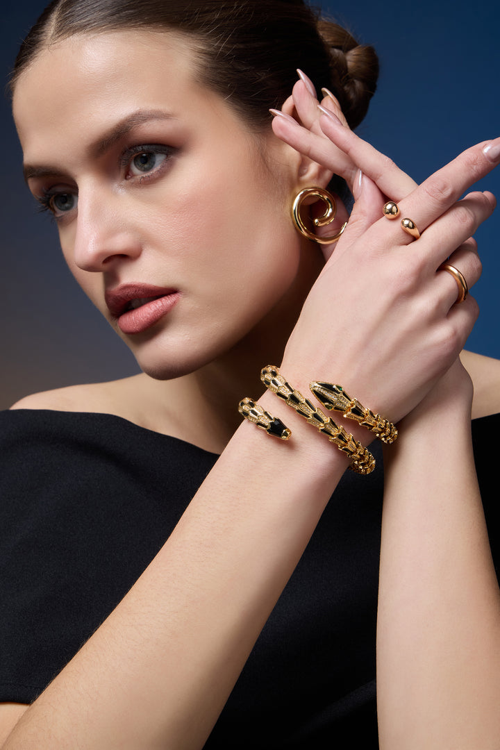 Golden Black Serpenti Bracelet