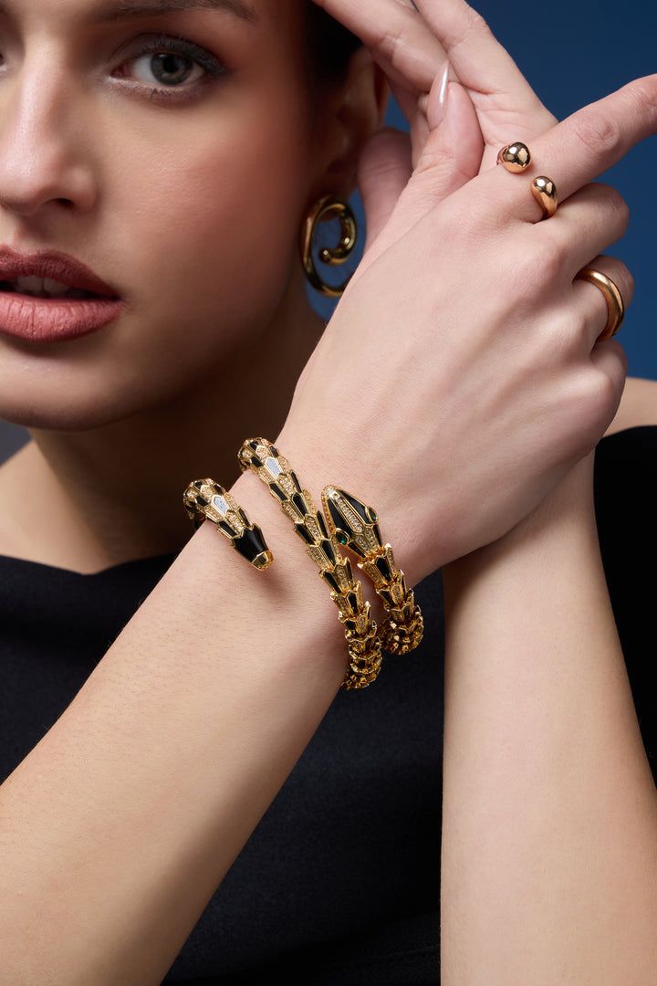 Golden Black Serpenti Bracelet